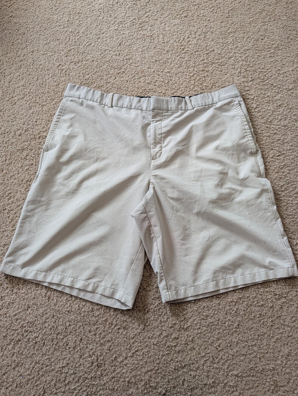 Nike Men's Light Cream Flat-Front Shorts